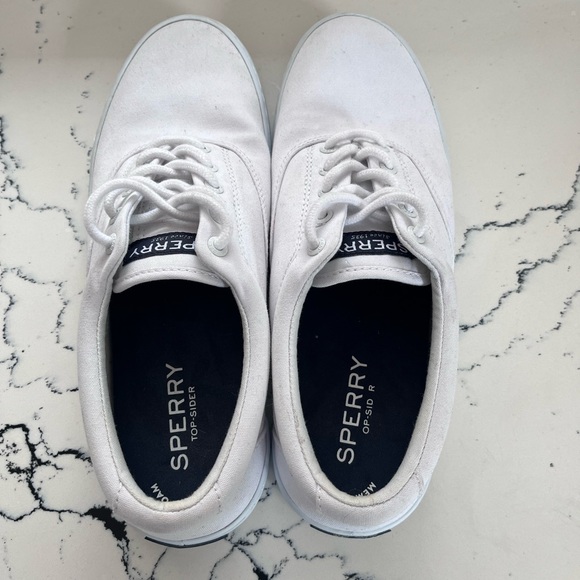 White Sperry Cavas Deck Sneaker - Picture 4 of 6